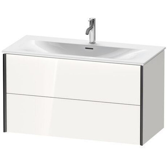 Duravit Xviu 40" x 22" x 19" Two Drawer Wall-Mount Vanity Unit, White High Gloss Lacquer (XV41350B285)