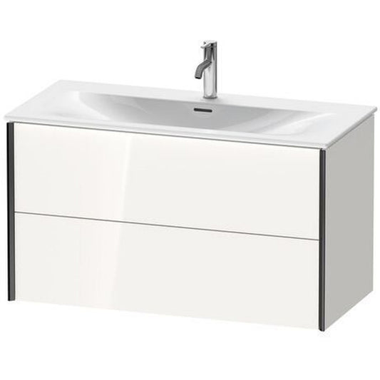 Duravit Xviu 40" x 22" x 19" Two Drawer Wall-Mount Vanity Unit, White High Gloss (XV41350B222)