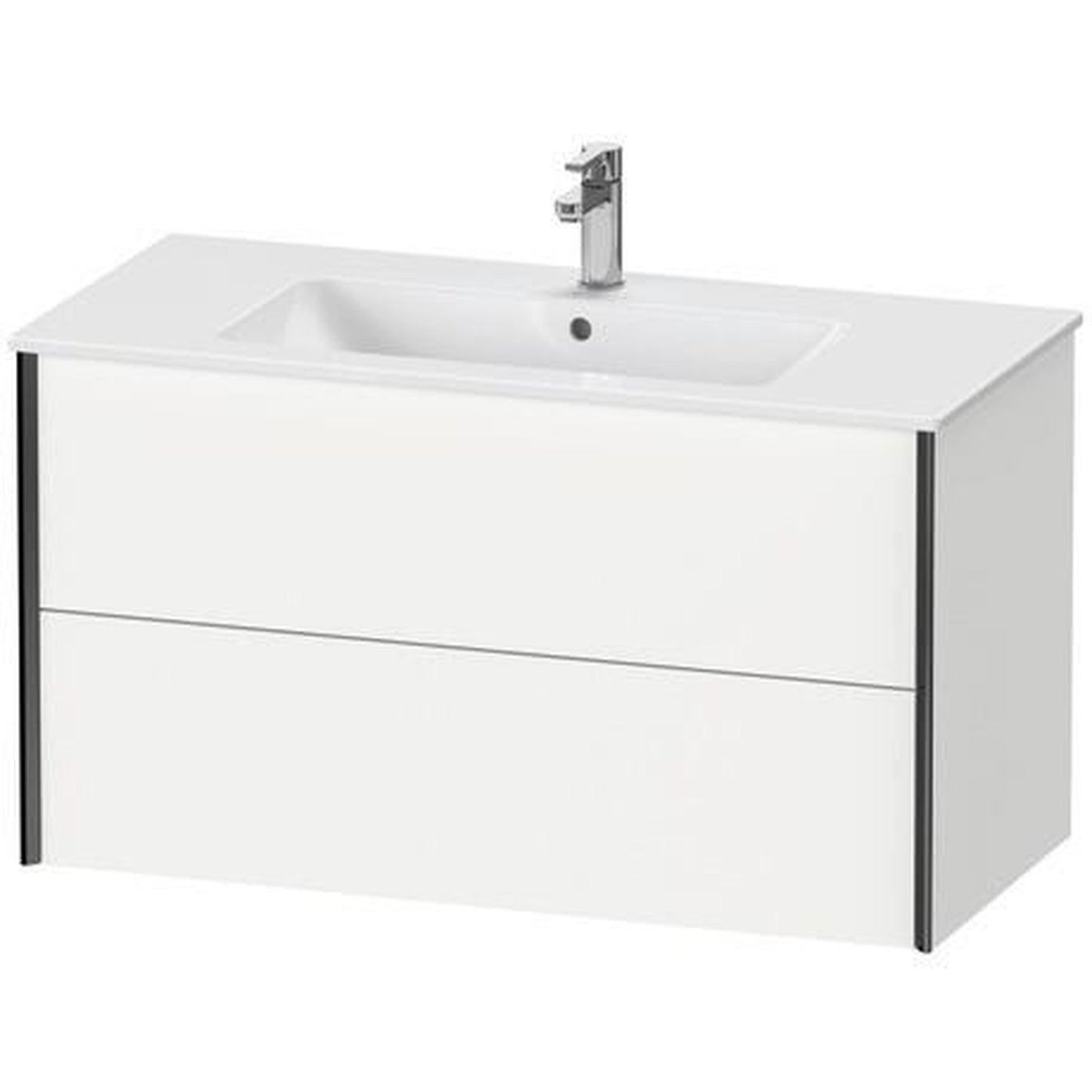 Duravit Xviu 40" x 22" x 19" Two Drawer Wall-Mount Vanity Unit, White Matt (XV41270B218)