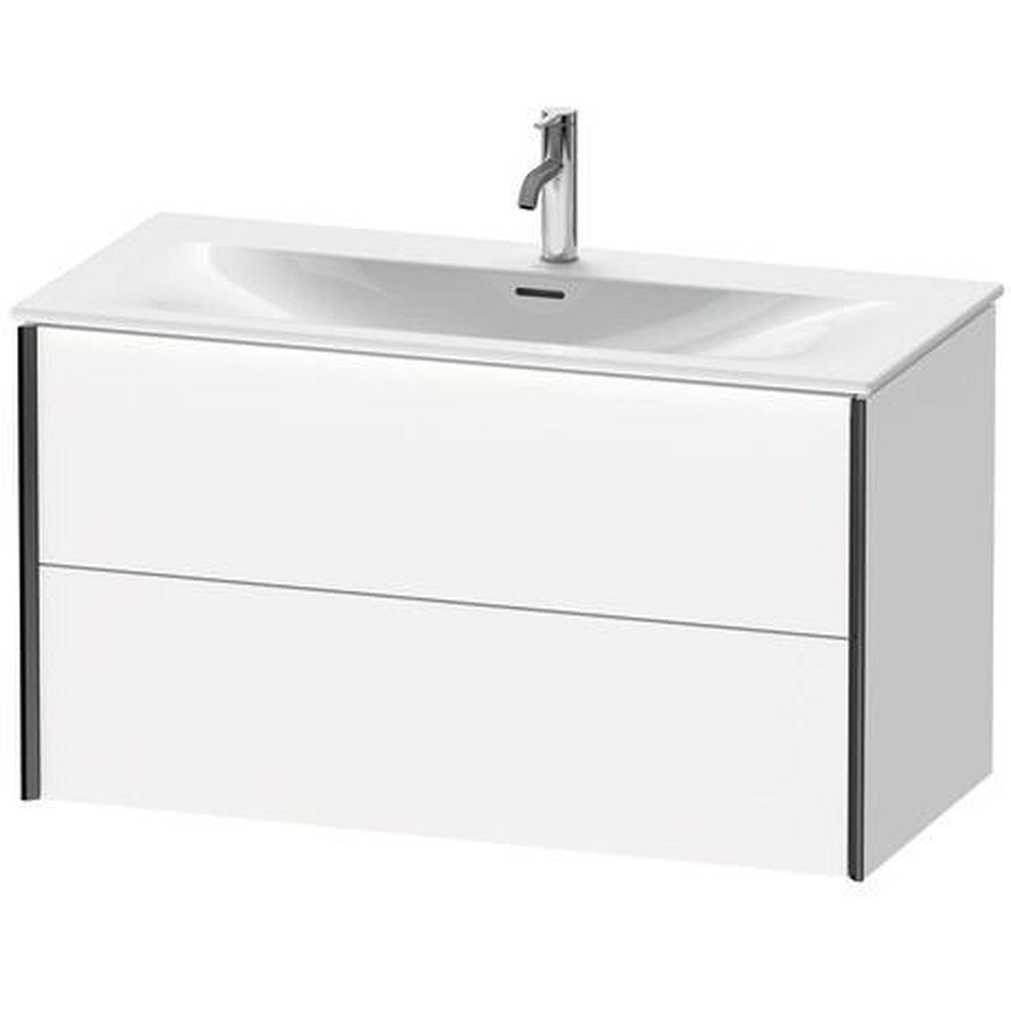 Duravit Xviu 40" x 22" x 19" Two Drawer Wall-Mount Vanity Unit, White Matt (XV41350B218)