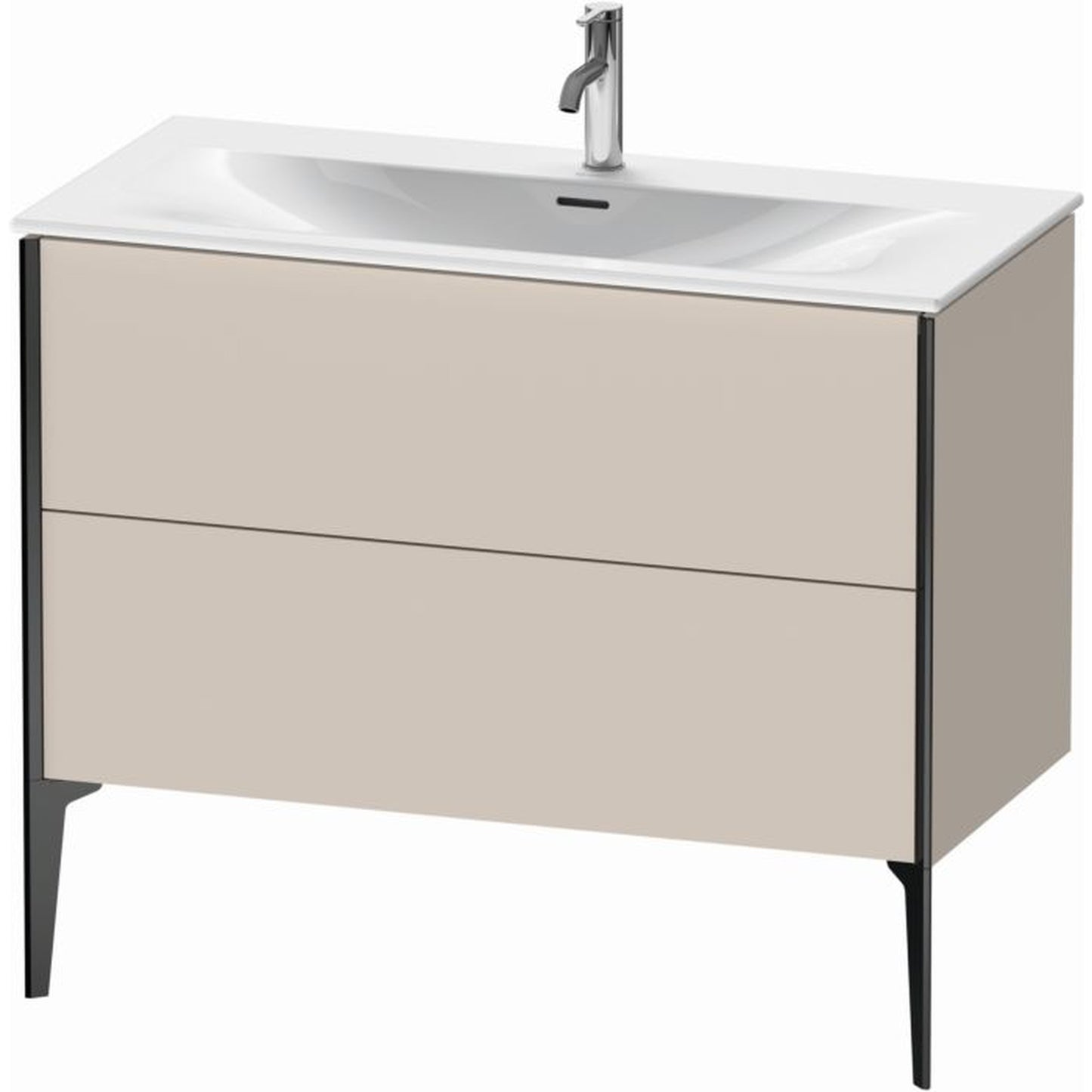 Duravit Xviu 40" x 23" x 19" Two Drawer Floorstanding Vanity Unit, Taupe Matt (XV43030B291)