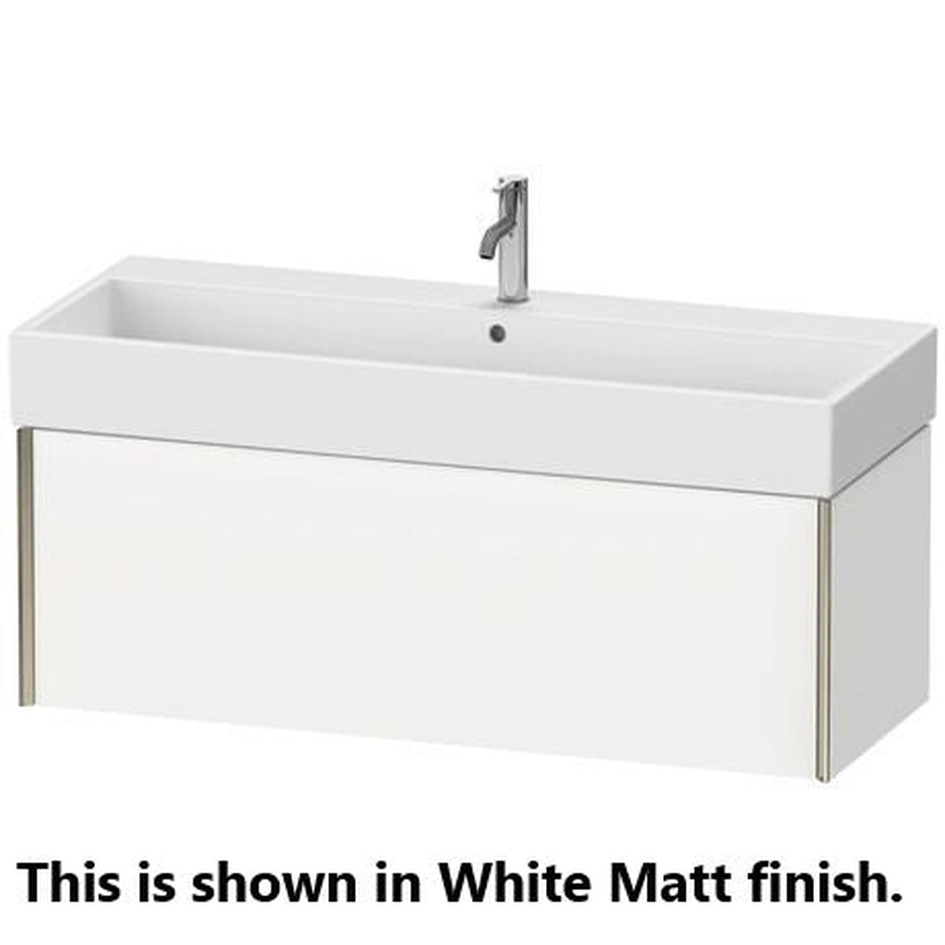 Duravit Xviu 47" x 16" x 18" One Drawer Wall-Mount Vanity Unit, Cappuccino High Gloss (XV42380B186)