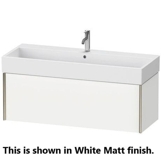 Duravit Xviu 47" x 16" x 18" One Drawer Wall-Mount Vanity Unit, Cappuccino High Gloss (XV42380B286)