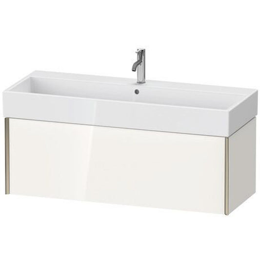 Duravit Xviu 47" x 16" x 18" One Drawer Wall-Mount Vanity Unit, White High Gloss Lacquer (XV42380B185)