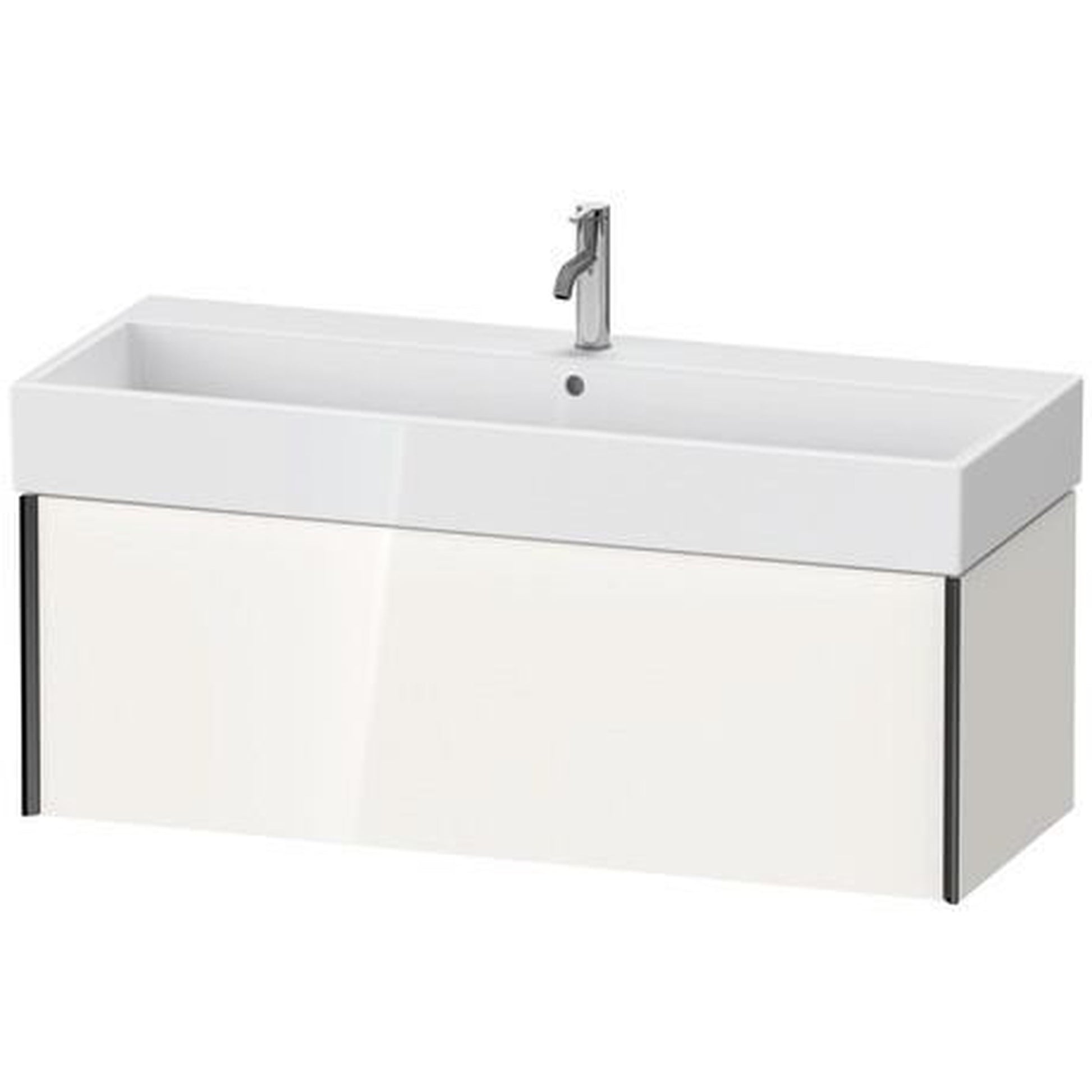 Duravit Xviu 47" x 16" x 18" One Drawer Wall-Mount Vanity Unit, White High Gloss Lacquer (XV42380B285)