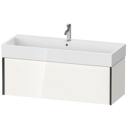 Duravit Xviu 47" x 16" x 18" One Drawer Wall-Mount Vanity Unit, White High Gloss Lacquer (XV42380B285)