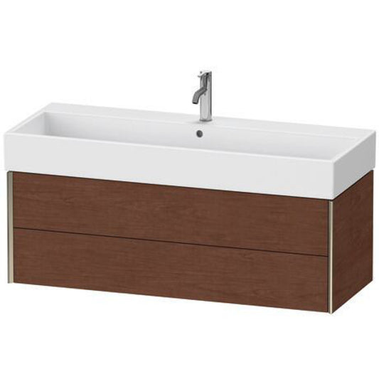 Duravit Xviu 47" x 16" x 18" Two Drawer Wall-Mount Vanity Unit, American Walnut (XV43380B113)