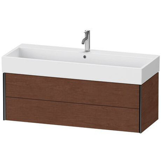 Duravit Xviu 47" x 16" x 18" Two Drawer Wall-Mount Vanity Unit, American Walnut (XV43380B213)