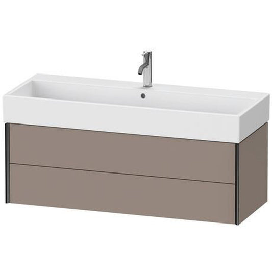 Duravit Xviu 47" x 16" x 18" Two Drawer Wall-Mount Vanity Unit, Basalt Matt (XV43380B243)