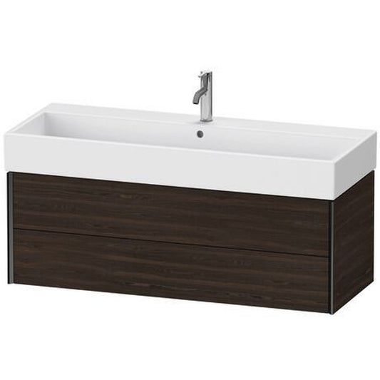 Duravit Xviu 47" x 16" x 18" Two Drawer Wall-Mount Vanity Unit, Brushed Walnut Real Wood Veneer (XV43380B269)
