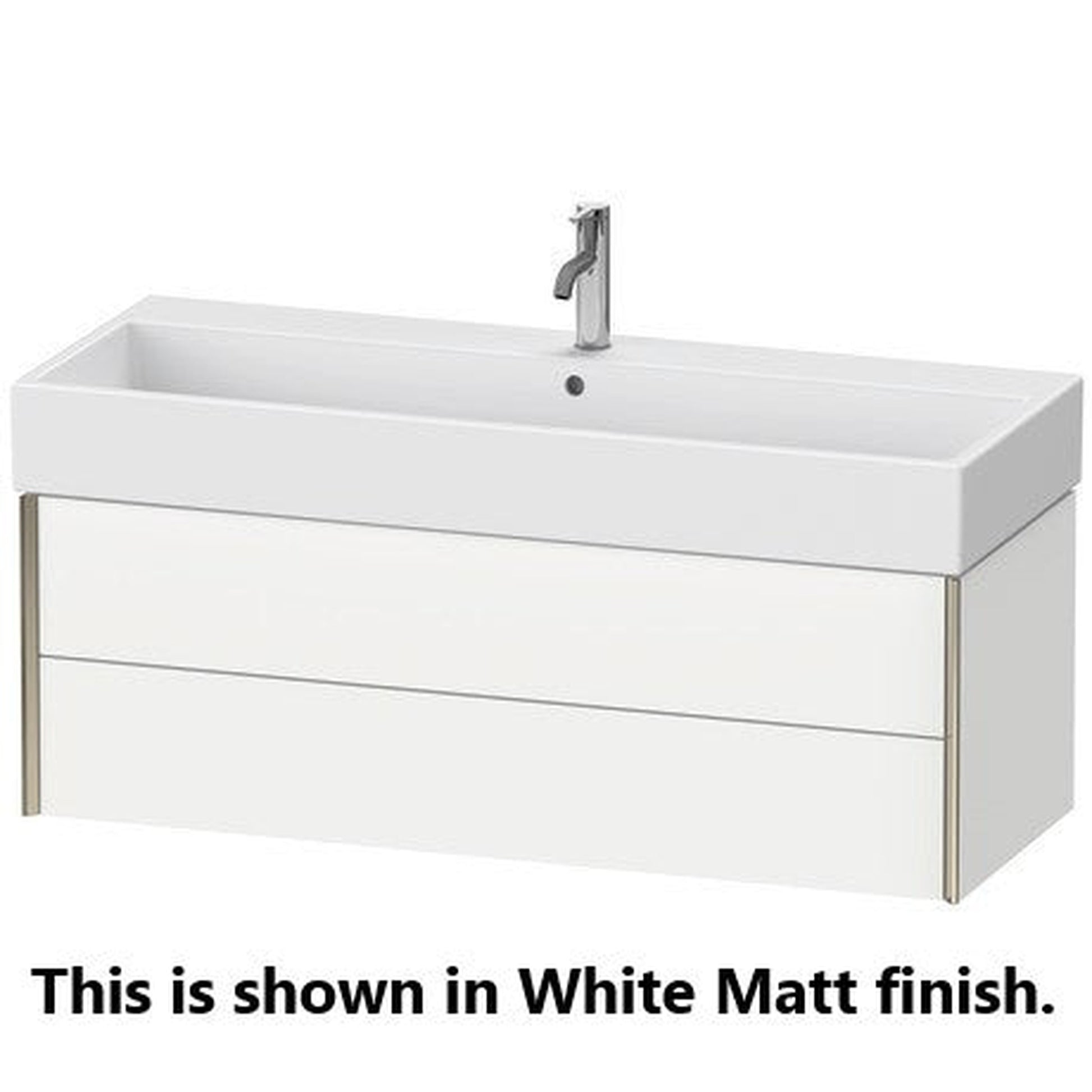 Duravit Xviu 47" x 16" x 18" Two Drawer Wall-Mount Vanity Unit, Cashmere Oak (XV43380B211)