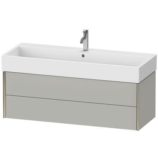 Duravit Xviu 47" x 16" x 18" Two Drawer Wall-Mount Vanity Unit, Concrete Grey Matt (XV43380B107)