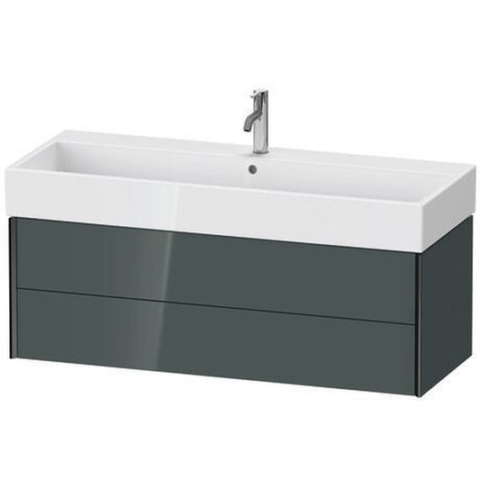 Duravit Xviu 47" x 16" x 18" Two Drawer Wall-Mount Vanity Unit, Dolomiti Grey High Gloss Lacquer (XV43380B238)