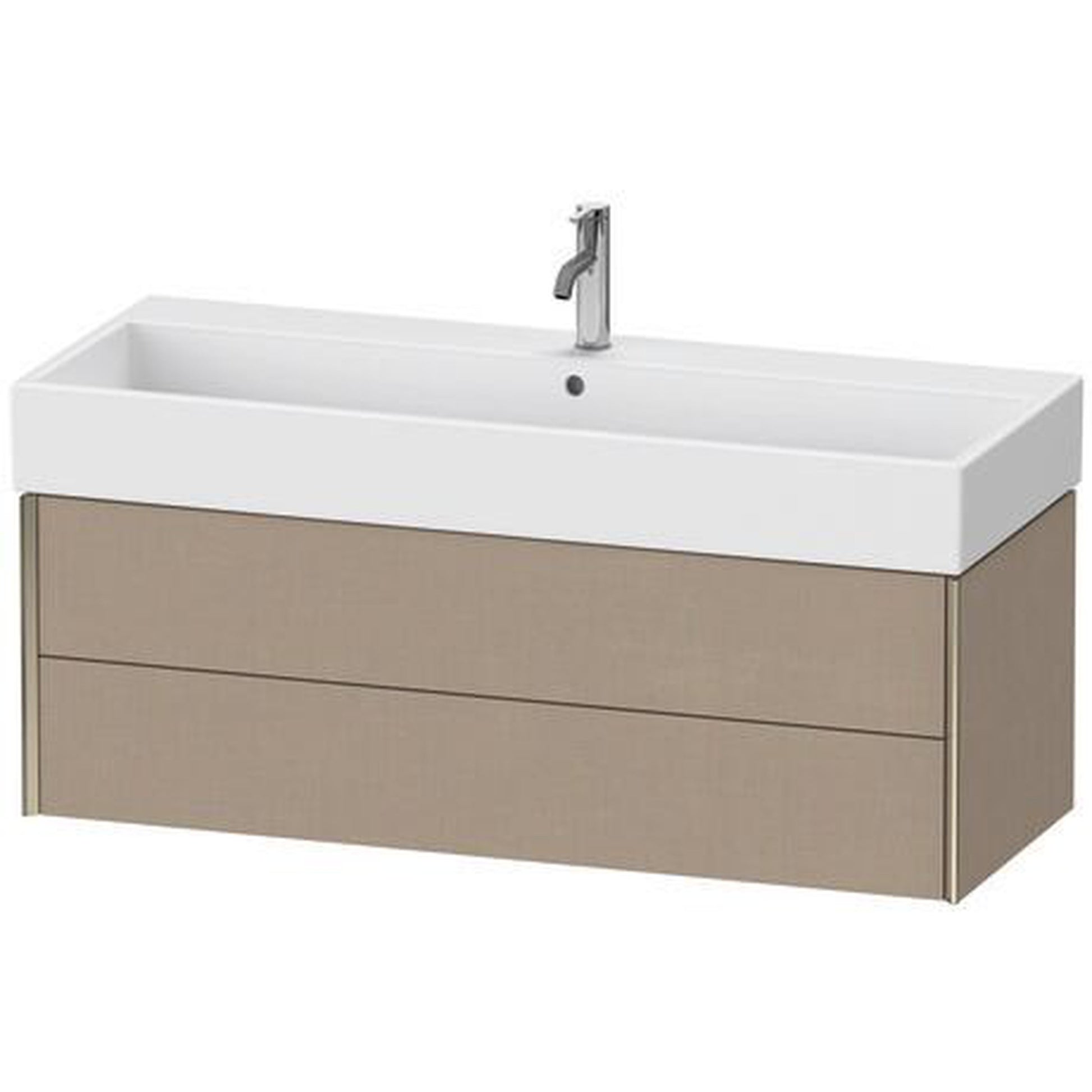 Duravit Xviu 47" x 16" x 18" Two Drawer Wall-Mount Vanity Unit, Linen (XV43380B175)