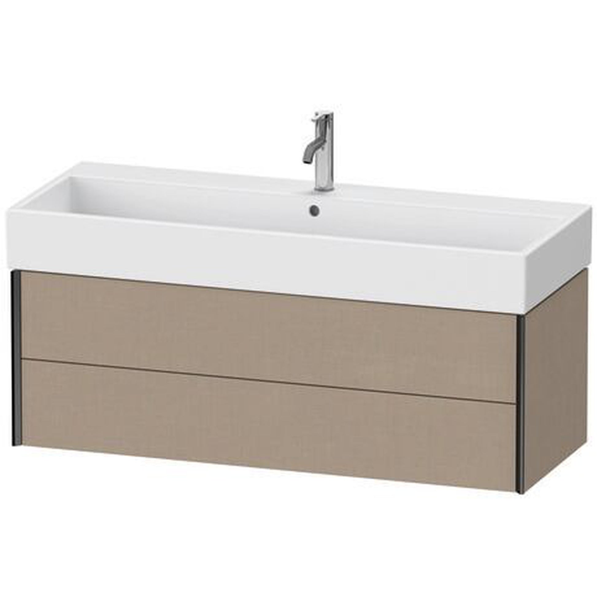 Duravit Xviu 47" x 16" x 18" Two Drawer Wall-Mount Vanity Unit, Linen (XV43380B275)