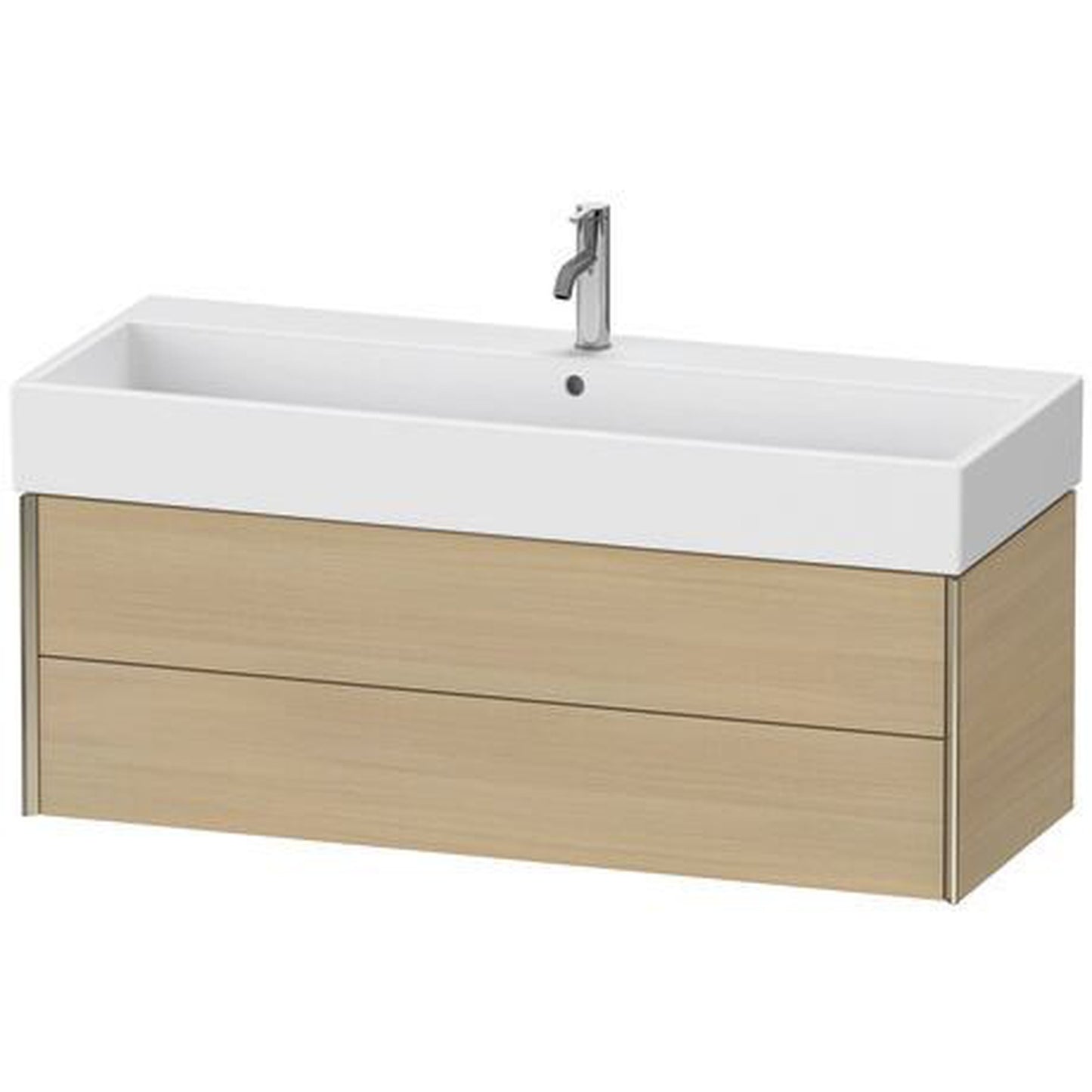 Duravit Xviu 47" x 16" x 18" Two Drawer Wall-Mount Vanity Unit, Mediterreanean Oak Real Wood Veneer (XV43380B171)