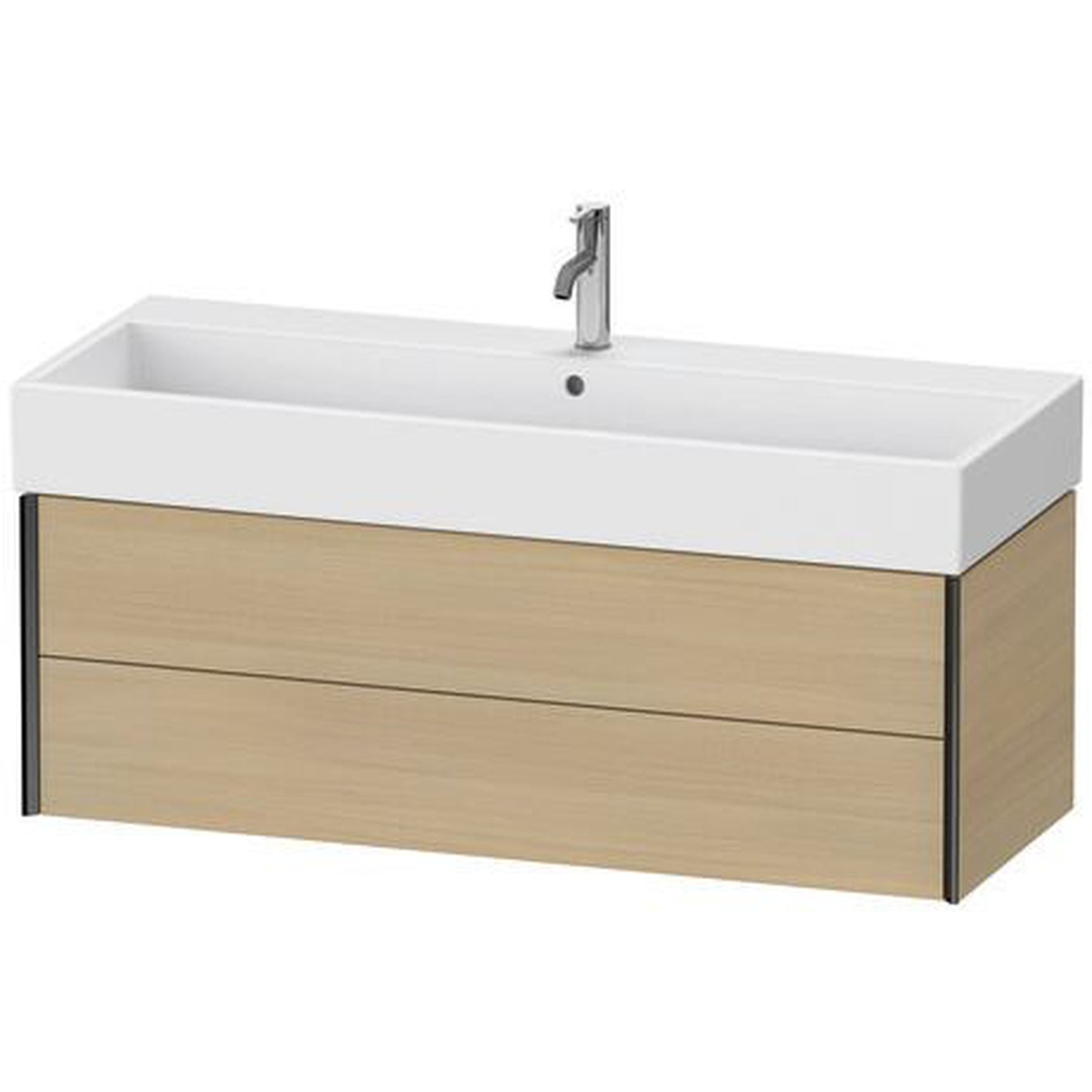 Duravit Xviu 47" x 16" x 18" Two Drawer Wall-Mount Vanity Unit, Mediterreanean Oak Real Wood Veneer (XV43380B271)