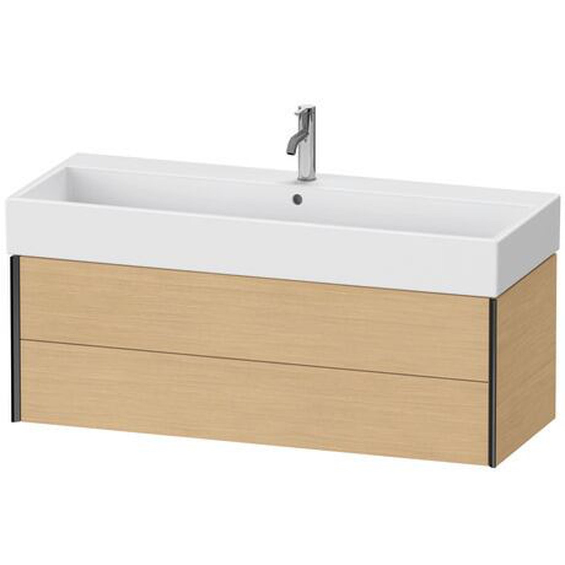 Duravit Xviu 47" x 16" x 18" Two Drawer Wall-Mount Vanity Unit, Natural Oak (XV43380B130)