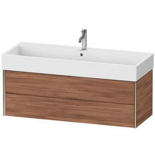 Duravit Xviu 47" x 16" x 18" Two Drawer Wall-Mount Vanity Unit, Natural Walnut (XV43380B179)