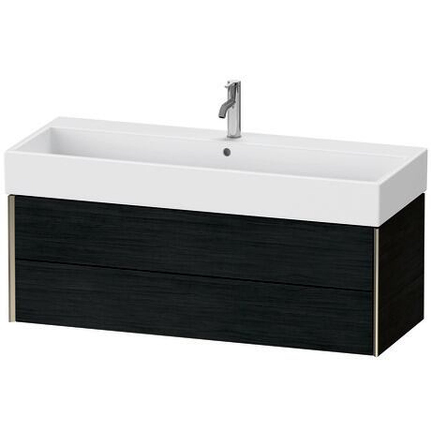 Duravit Xviu 47" x 16" x 18" Two Drawer Wall-Mount Vanity Unit, Oak Black (XV43380B116)