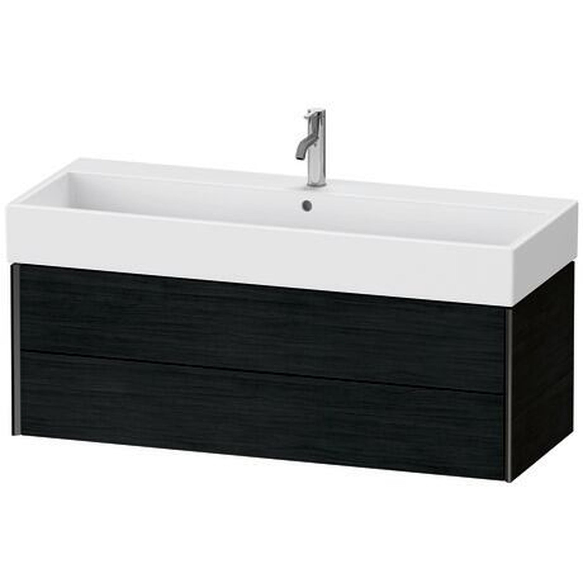 Duravit Xviu 47" x 16" x 18" Two Drawer Wall-Mount Vanity Unit, Oak Black (XV43380B216)