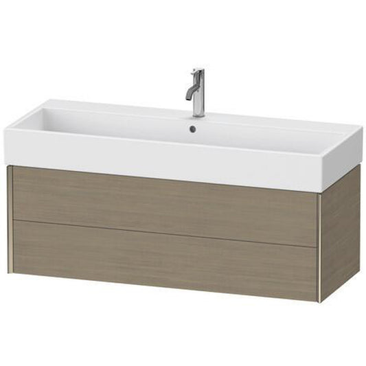 Duravit Xviu 47" x 16" x 18" Two Drawer Wall-Mount Vanity Unit, Oak Terra (XV43380B135)