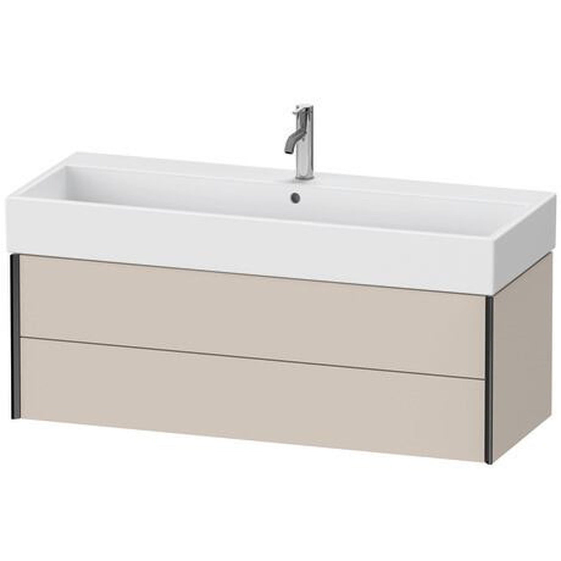 Duravit Xviu 47" x 16" x 18" Two Drawer Wall-Mount Vanity Unit, Taupe Matt (XV43380B291)