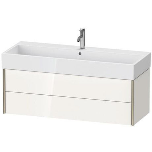 Duravit Xviu 47" x 16" x 18" Two Drawer Wall-Mount Vanity Unit, White High Gloss Lacquer (XV43380B185)