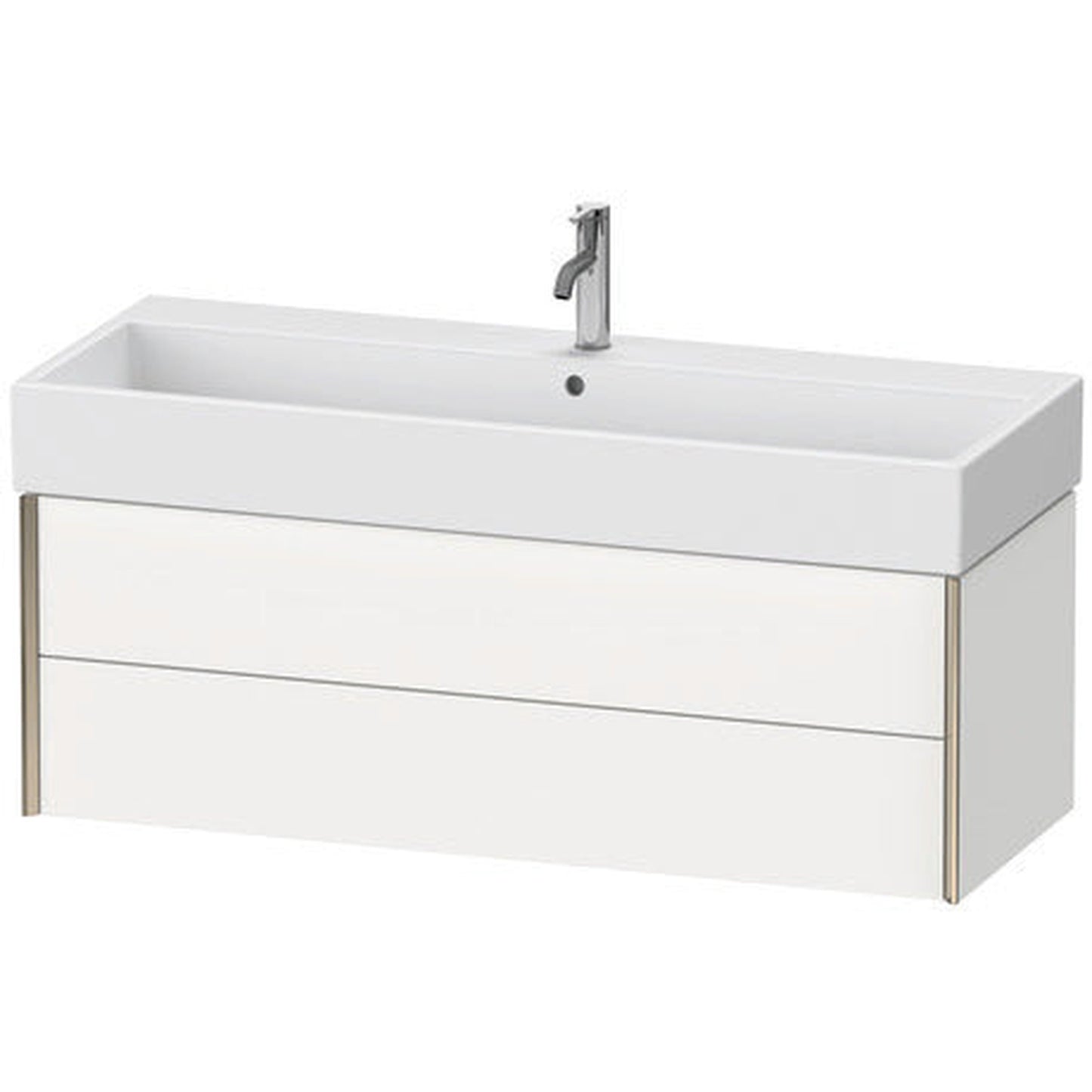 Duravit Xviu 47" x 16" x 18" Two Drawer Wall-Mount Vanity Unit, White Matt (XV43380B118)