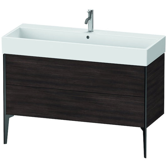 Duravit Xviu 47" x 19" x 18" Two Drawer Floorstanding Vanity Unit, Chestnut Dark (XV45380B253)