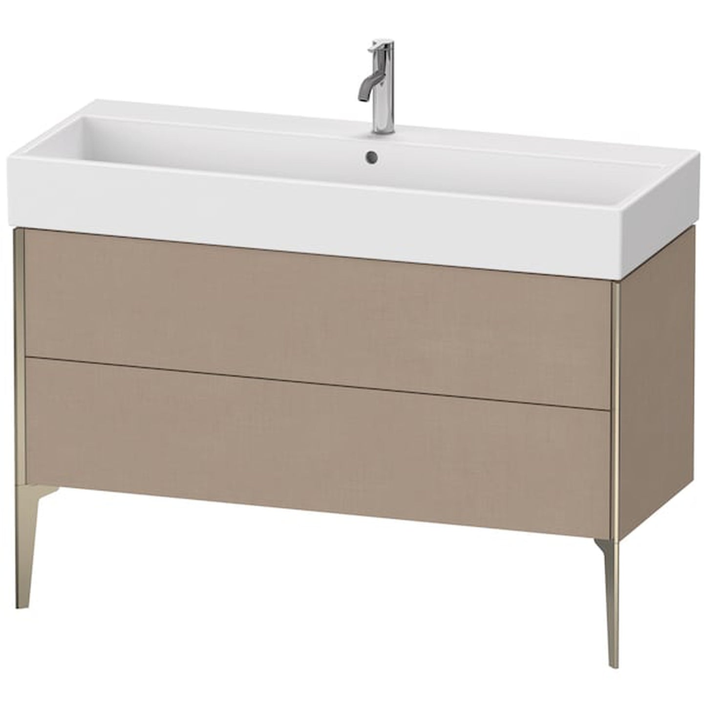 Duravit Xviu 47" x 19" x 18" Two Drawer Floorstanding Vanity Unit, Linen (XV45380B175)