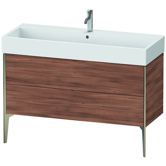 Duravit Xviu 47" x 19" x 18" Two Drawer Floorstanding Vanity Unit, Natural Walnut (XV45380B179)