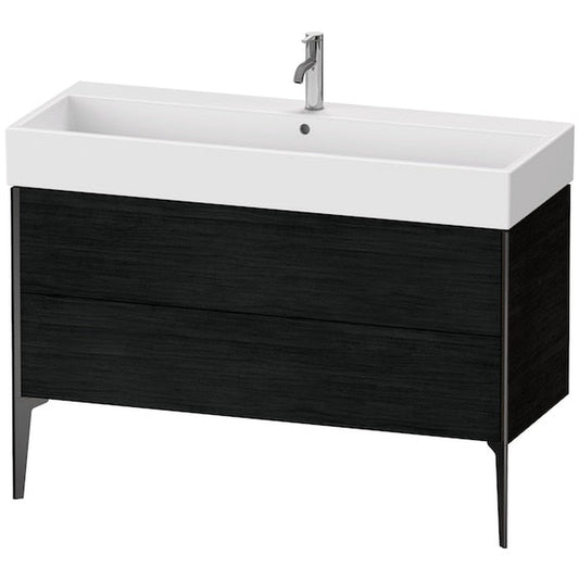 Duravit Xviu 47" x 19" x 18" Two Drawer Floorstanding Vanity Unit, Oak Black (XV45380B216)