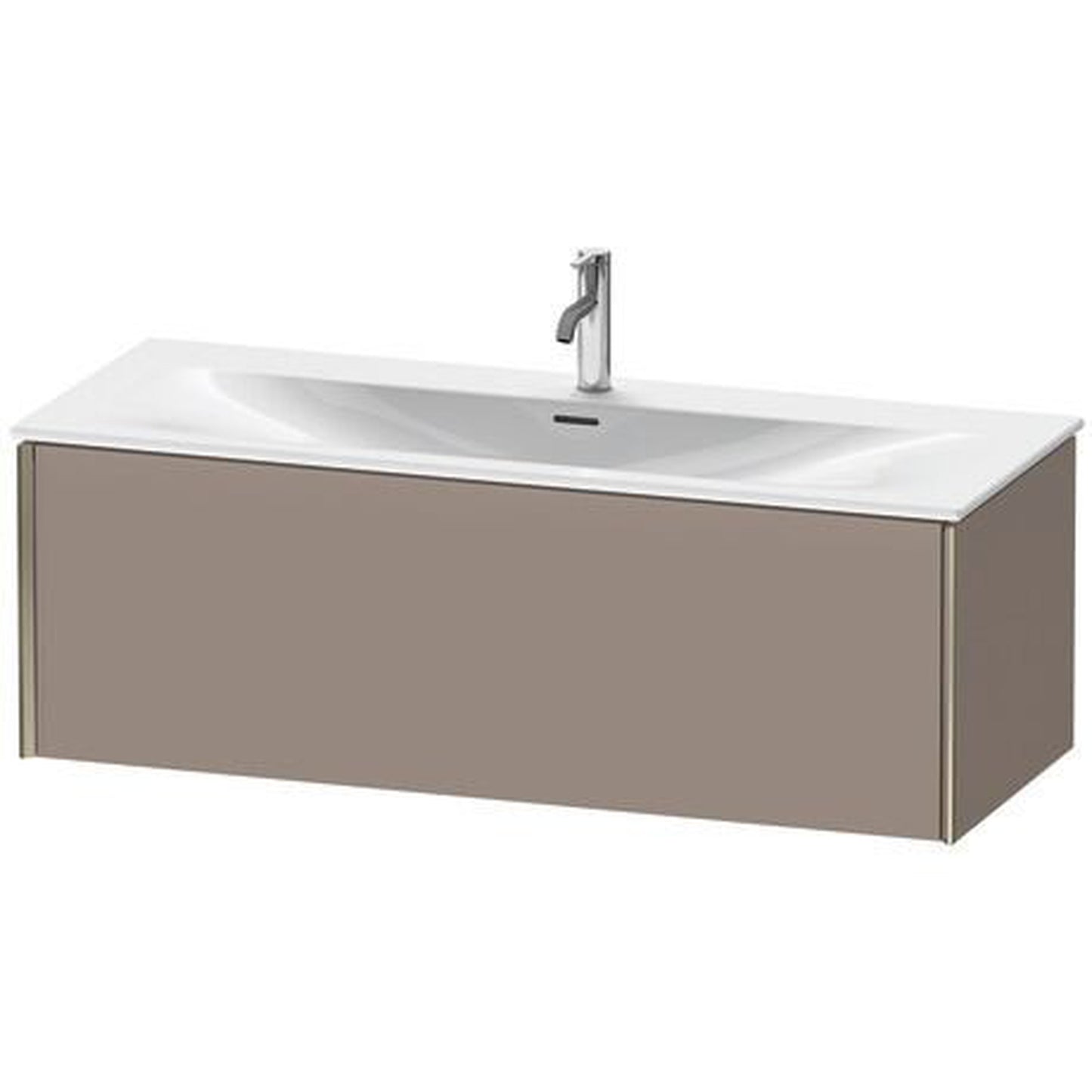 Duravit Xviu 48" x 16" x 19" One Drawer Wall-Mount Vanity Unit, Basalt Matt (XV40360B143)