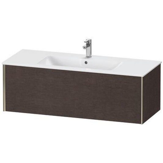 Duravit Xviu 48" x 16" x 19" One Drawer Wall-Mount Vanity Unit, Brushed Dark Oak Real Wood Veneer (XV40280B172)