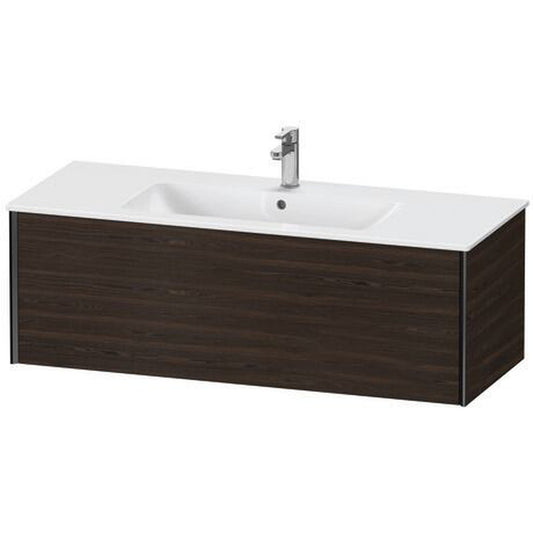 Duravit Xviu 48" x 16" x 19" One Drawer Wall-Mount Vanity Unit, Brushed Walnut Real Wood Veneer (XV40280B269)