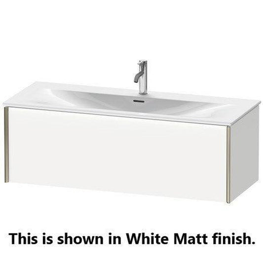 Duravit Xviu 48" x 16" x 19" One Drawer Wall-Mount Vanity Unit, Cappuccino High Gloss (XV40360B286)