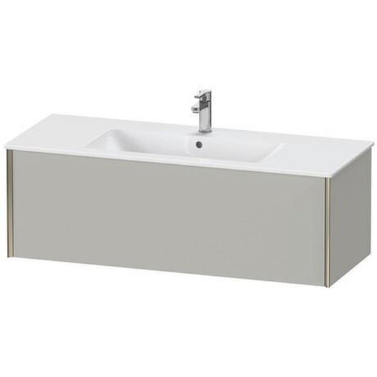 Duravit Xviu 48" x 16" x 19" One Drawer Wall-Mount Vanity Unit, Concrete Grey Matt (XV40280B107)