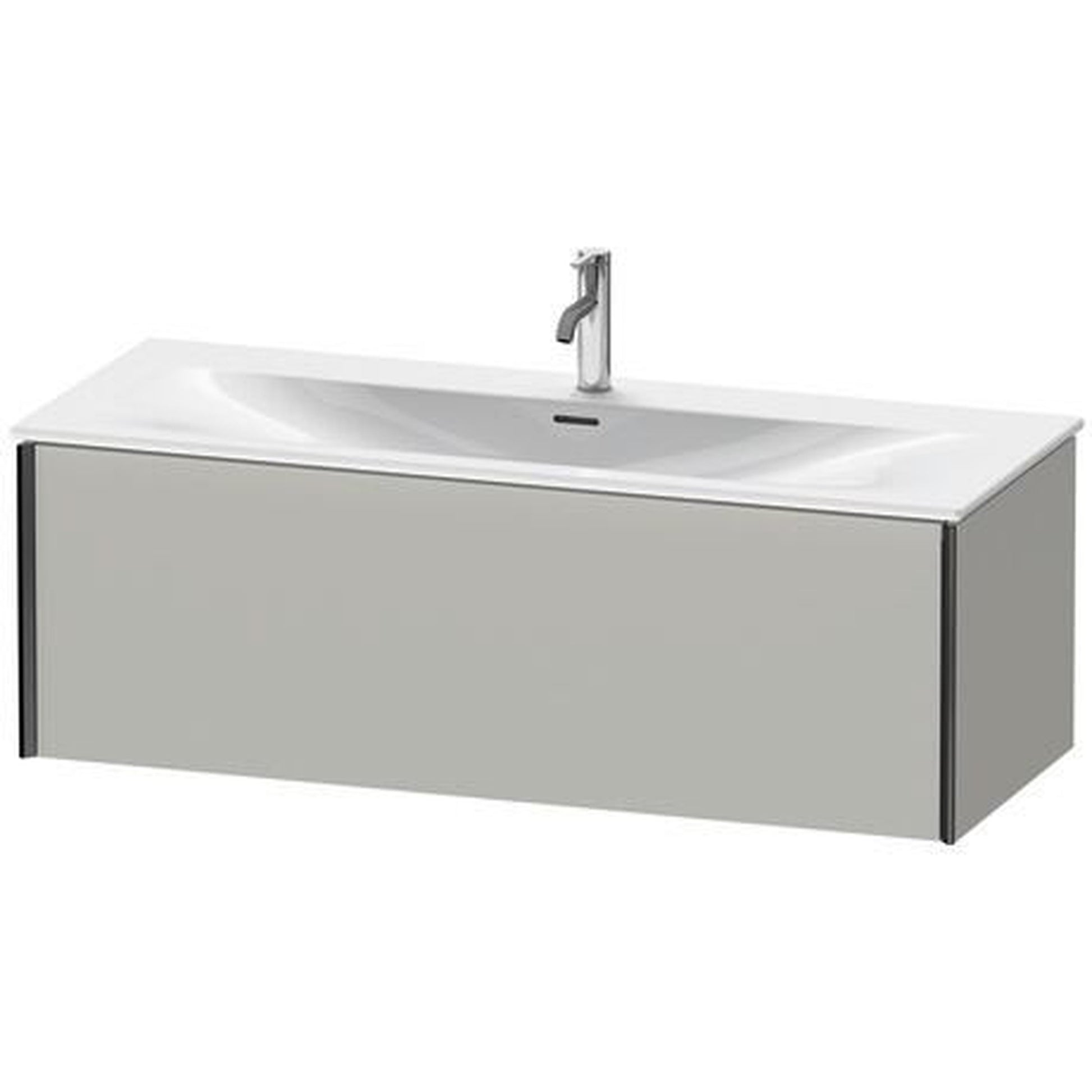 Duravit Xviu 48" x 16" x 19" One Drawer Wall-Mount Vanity Unit, Concrete Grey Matt (XV40360B207)