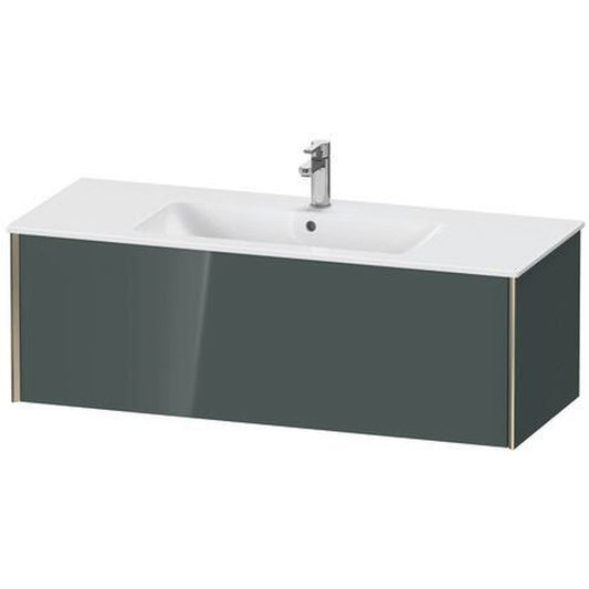 Duravit Xviu 48" x 16" x 19" One Drawer Wall-Mount Vanity Unit, Dolomiti Grey High Gloss Lacquer (XV40280B138)