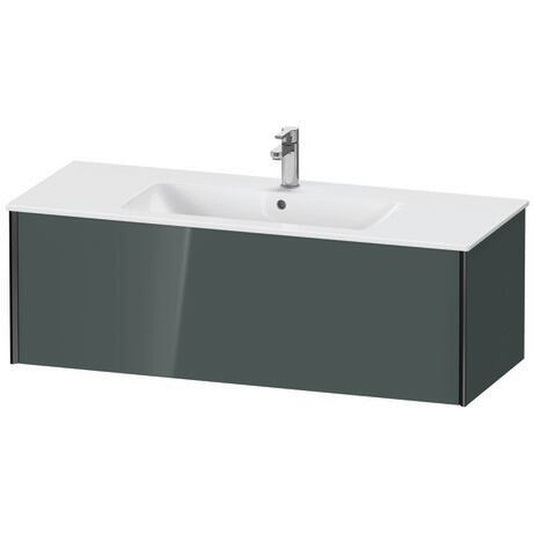 Duravit Xviu 48" x 16" x 19" One Drawer Wall-Mount Vanity Unit, Dolomiti Grey High Gloss Lacquer (XV40280B238)