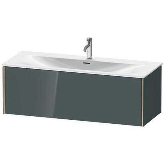 Duravit Xviu 48" x 16" x 19" One Drawer Wall-Mount Vanity Unit, Dolomiti Grey High Gloss Lacquer (XV40360B138)
