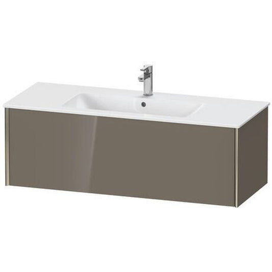 Duravit Xviu 48" x 16" x 19" One Drawer Wall-Mount Vanity Unit, Flannel Grey High Gloss Lacquer (XV40280B189)