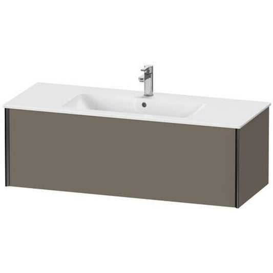 Duravit Xviu 48" x 16" x 19" One Drawer Wall-Mount Vanity Unit, Flannel Grey Satin Matt Lacquer (XV40280B290)