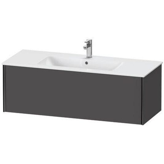 Duravit Xviu 48" x 16" x 19" One Drawer Wall-Mount Vanity Unit, Graphite Matt (XV40280B249)