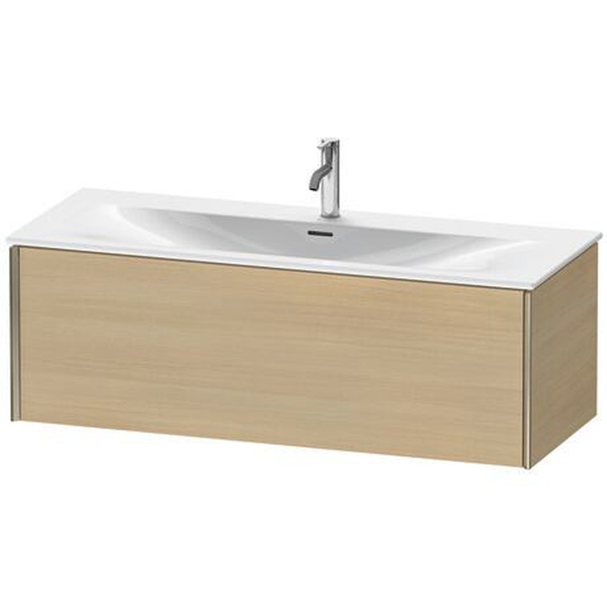 Duravit Xviu 48" x 16" x 19" One Drawer Wall-Mount Vanity Unit, Mediterreanean Oak Real Wood Veneer (XV40360B171)