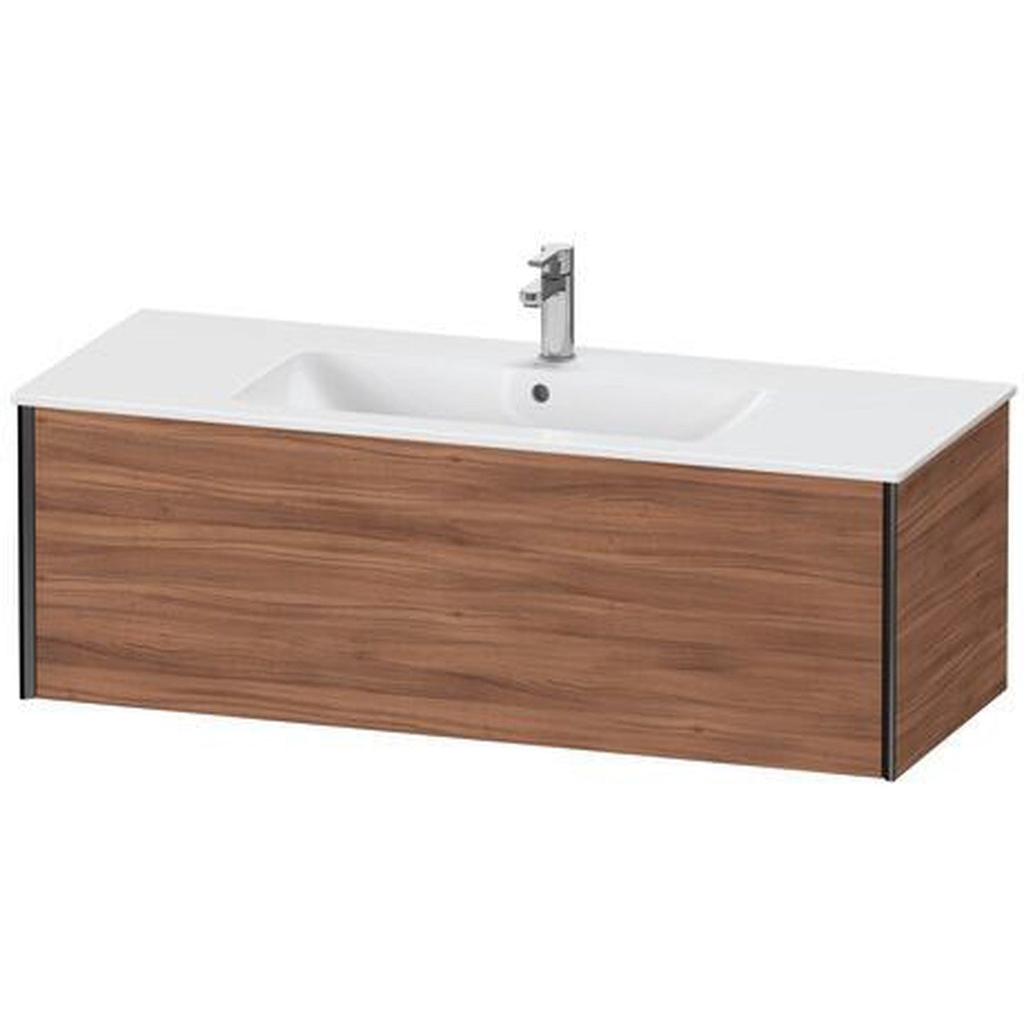Duravit Xviu 48" x 16" x 19" One Drawer Wall-Mount Vanity Unit, Natural Walnut (XV40280B279)