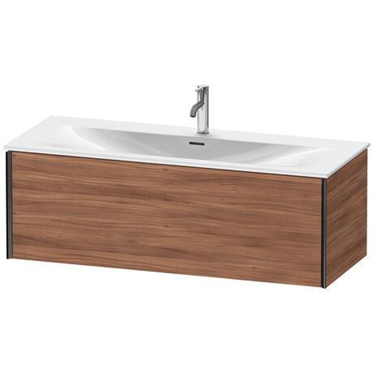 Duravit Xviu 48" x 16" x 19" One Drawer Wall-Mount Vanity Unit, Natural Walnut (XV40360B279)