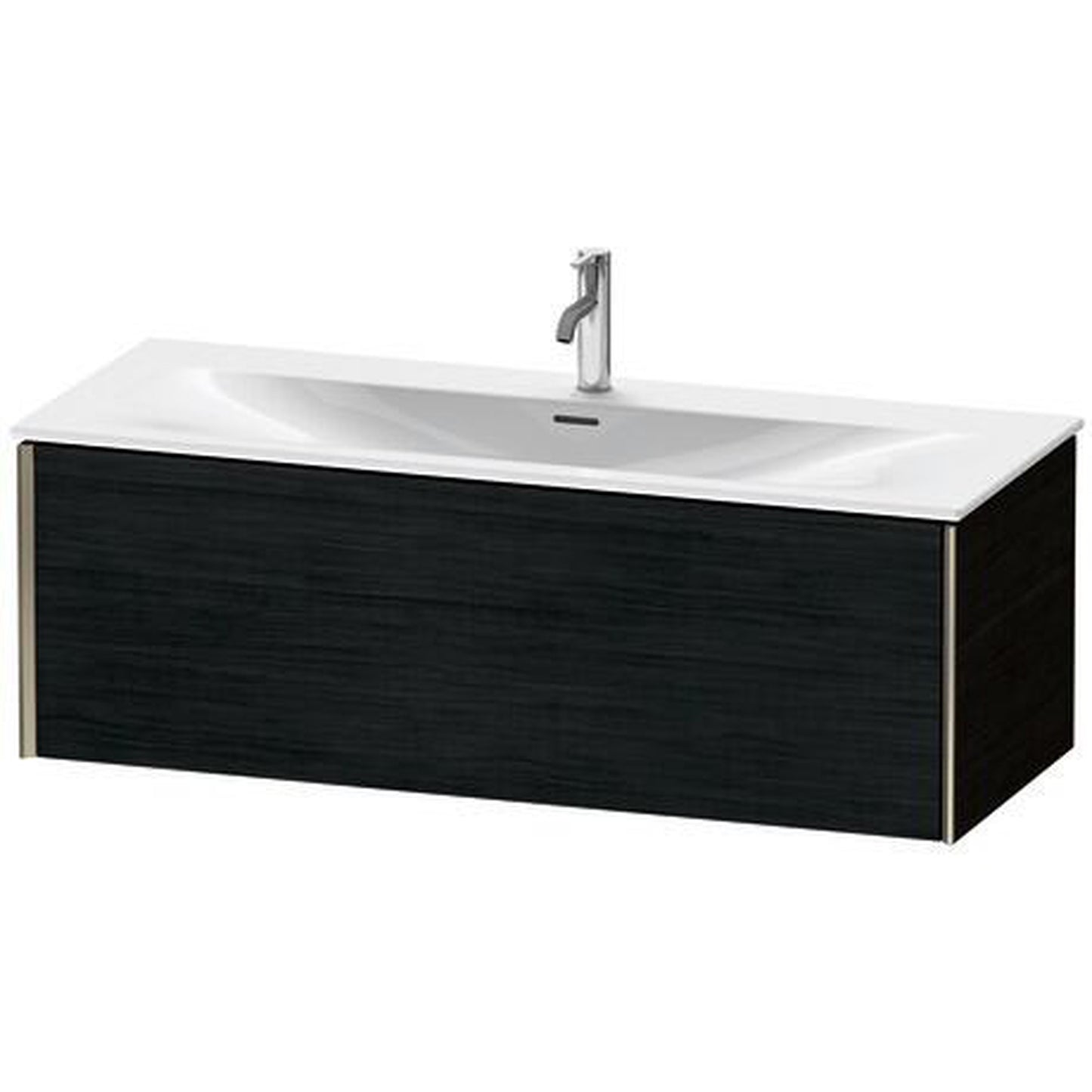 Duravit Xviu 48" x 16" x 19" One Drawer Wall-Mount Vanity Unit, Oak Black (XV40360B116)