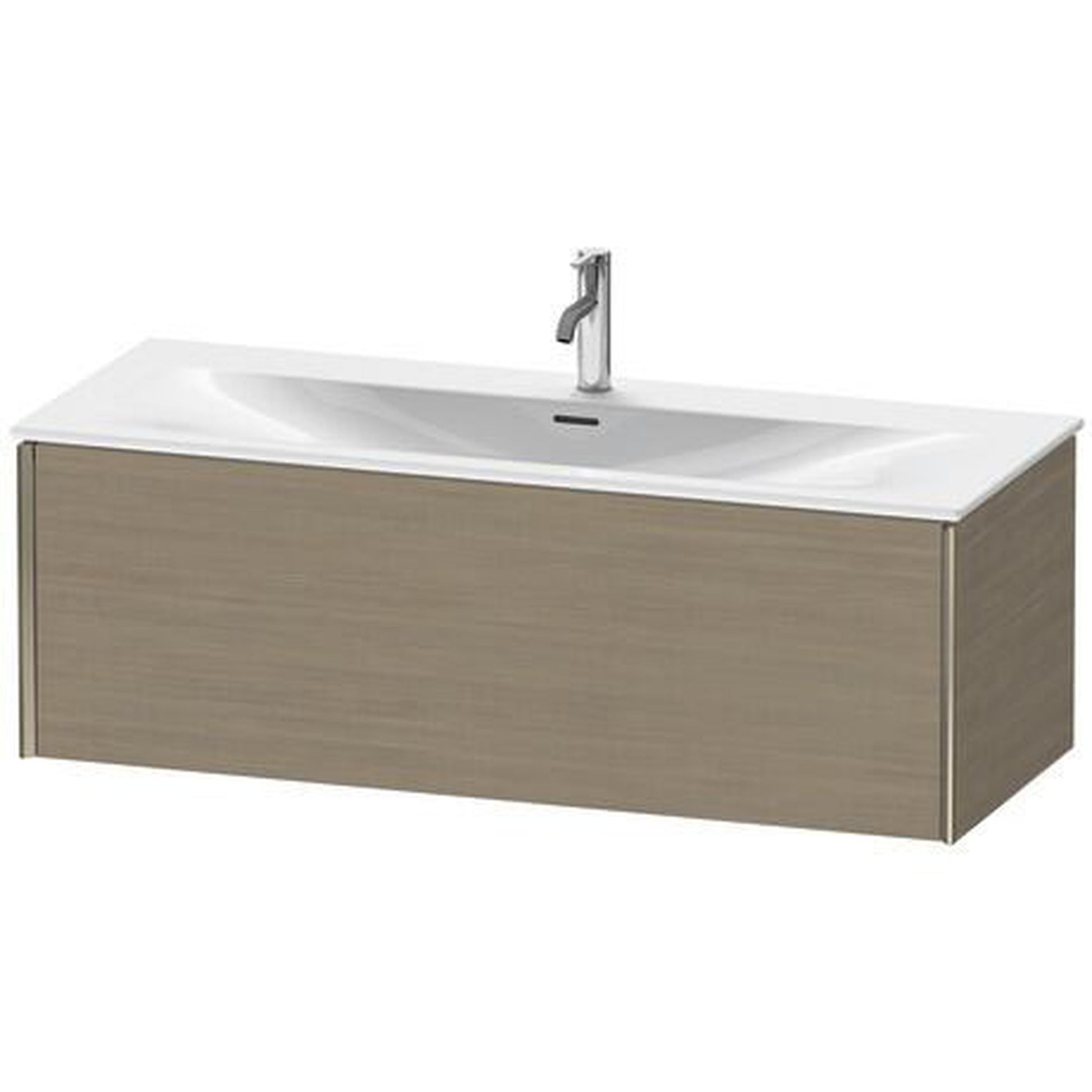 Duravit Xviu 48" x 16" x 19" One Drawer Wall-Mount Vanity Unit, Oak Terra (XV40360B135)